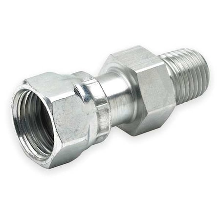 Swivel Connect,Zinc Steel, Female ORFSxM,1In