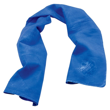 Evaporative Cooling Towel, PVA, Long Lasting Cooling Relief, 29.5 in L x 13 in W, Blue