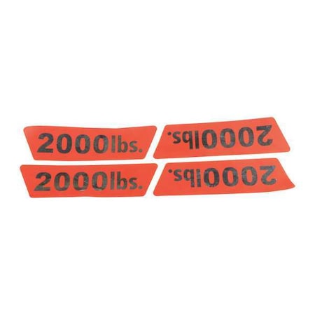 Capacity Label,2000 lb.