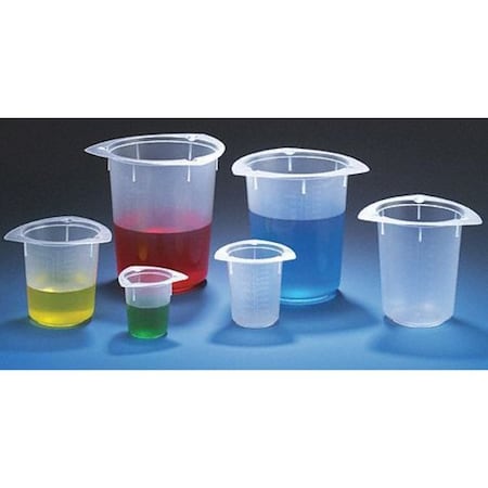Tri-Pour Beaker, Polypropylene, Low Form, 800 mL / 27.05 fl oz Capacity, Not Rated 100 PK