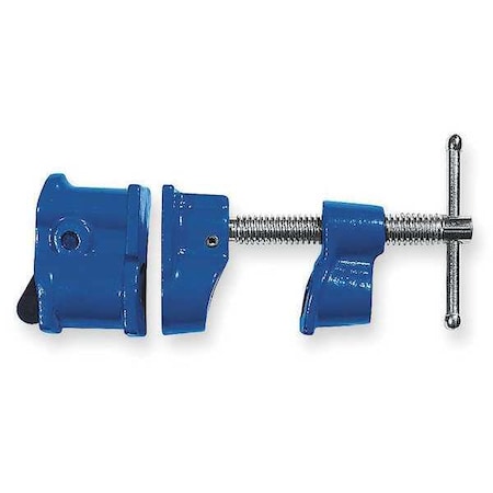 Clutch Pipe Clamp, Steel Handle and - Throat Depth