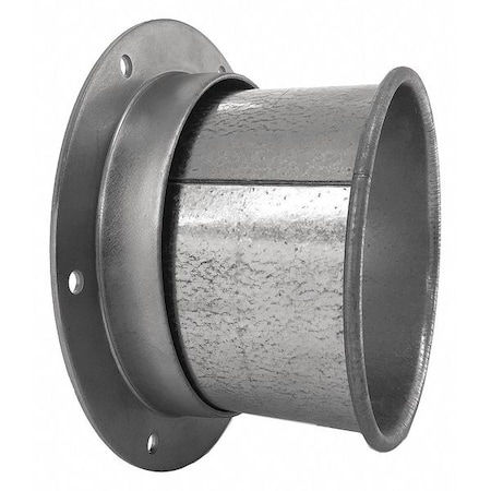 Round Angle Flange Adapter, 8 in Duct Dia, 304 Stainless Steel, 22 ga GA, 10 1/2 in W, 3-1/2" L