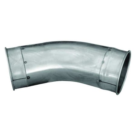 Round 90 Degree Elbow, 5 in Duct Dia, Galvanized Steel, 14 ga GA, 12 in W, 12" L, 5 in H