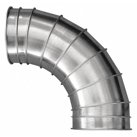 Round 45 Degree Elbow, 8 in Duct Dia, 304 Stainless Steel, 22 ga GA, 12 3/4 in W, 15-1/4" L, 8 in H