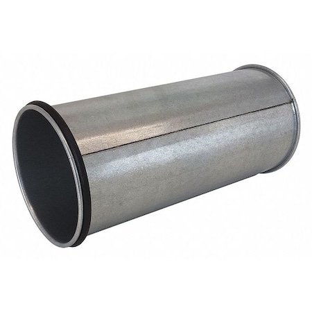 Round Adjustable Nipple, 14 in Duct Dia, 304 Stainless Steel, 20 ga GA, 14 in W, 10-5/8" L, 14 in H