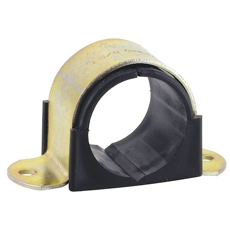 2 Hole Cushion Clamp, 3/4 in Tube OD, 5/8 in Copper Pipe, Omega Series, Electro-Galvanized Steel