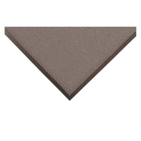 Entrance Mat, Polypropylene, 3/8 in Thick, Gray, 3 ft W x 8 ft L