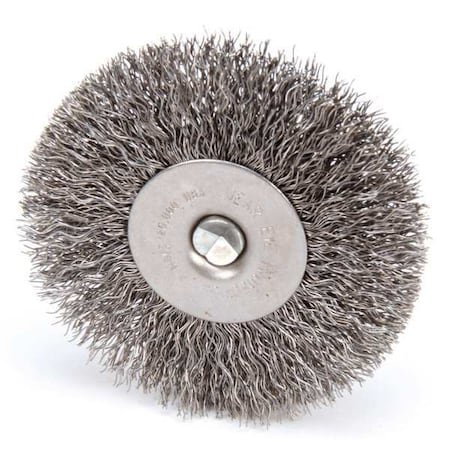 RaDial Crimped Wire Wheel Wire Brush, Stem