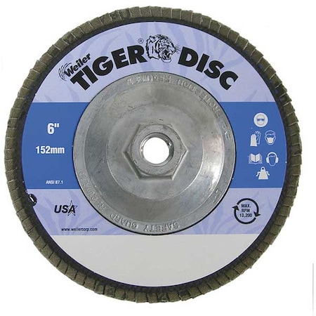 Arbor Mount Flap Disc, 6in,60,Med.