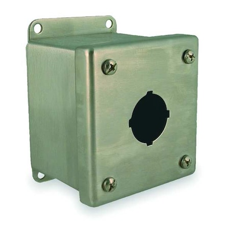 Pushbutton Enclosure,30mm,3.50 in. H,SS