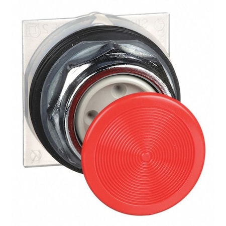 Push Button Operator, Mushroom Head, Momentary Action, Not Applicable Release, Non-Illuminated, Red