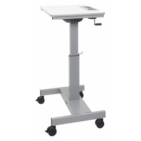 Adjustable Desk Student Sit Stand Desk with Crank Handle, 19-1/2" D X 29" to 42" H, 27-1/2" W X