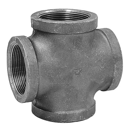 Cross Cross, 1-1/2" Pipe, FNPT, Malleable Iron, Class 150