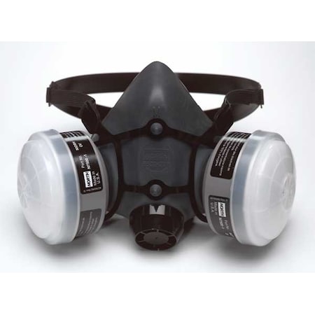 Half Mask Respirator Kit, 4 Cartridges Included, N95, Organic Vapor (OV), Threaded, Size S