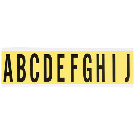 Carded Letters,A Thru J,2-1/4 In. H,PK10