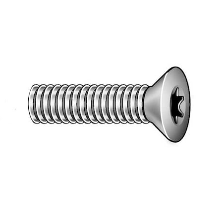 #10-24 x 2-1/2 in Torx Flat Machine Screw, Zinc Plated Steel, 50 PK