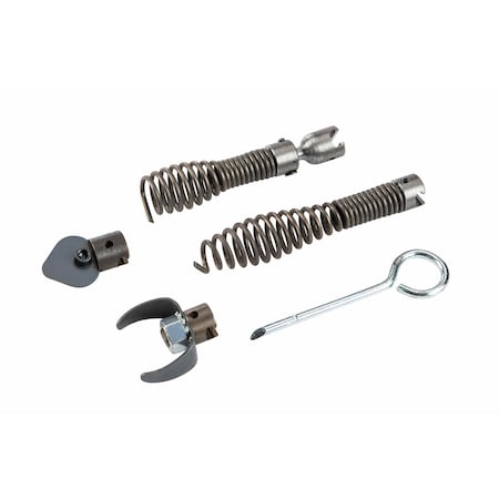 Drain Cleaning Tool Set: 2 Augers, 2 Cutters, Steel