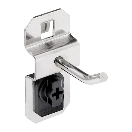 1 In. Single Rod 30 Degree Bend Stainless Steel Pegboard Hook for Stainless Steel LocBoard, PK3