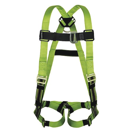 Duraflex Python(R) Full Body Harness, L/XL, 400 lb., Mating Chest/ Tongue Leg Straps, Back D-Ring