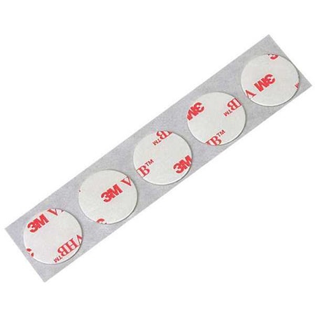 Foam Tape, White, Disc, PK5