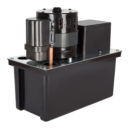 Condensate Removal Pump, 1/2 gal Tank, 1/30 hp, 115V AC, 20 ft Max. Head