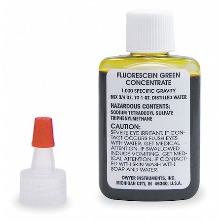 1 oz dispenser bottle fluorescein green color concentrate.