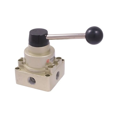 4-Way Hand Operated Rotary Disc Type Valve With 1/2 NPT Inlet