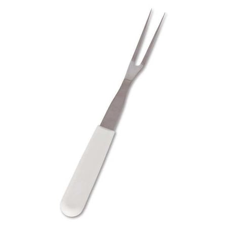 Fork,White,13" L,Stainless Steel
