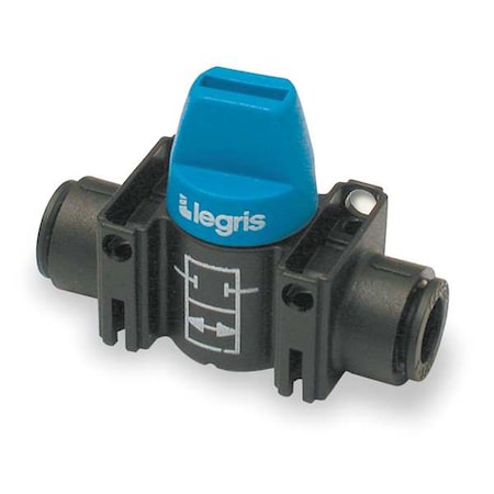 3/8" Push Glass-Fill Nylon Ball Valve Inline
