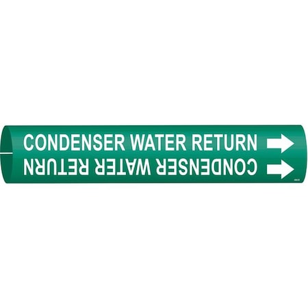Pipe Marker,Condenser Water Return,Green, 4040-B