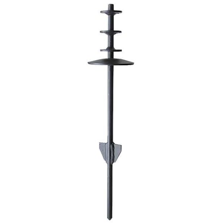 Ground Spike,4in,Steel,Black