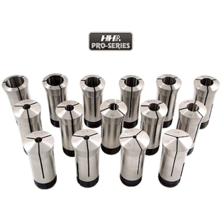 Pro-Series 15 Piece 1/8 to 1" x 16ths Premium 5C Round Collet Set