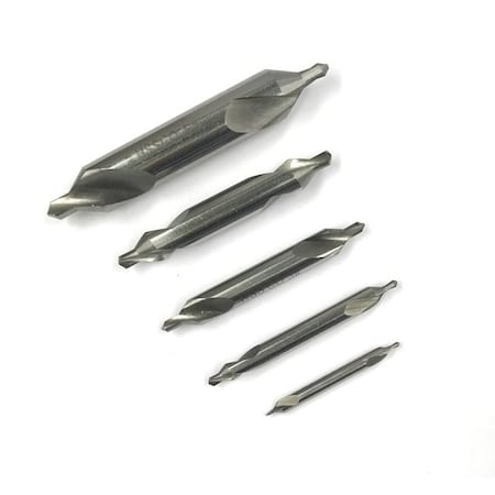 5 Piece M42 8% Cobalt 60 Degree No.1-No.5 Center Drill Set