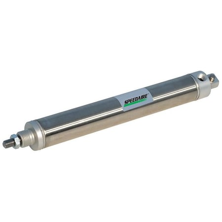 Round Body Cylinder, 3/4 in Bore, 3 in Stroke, Round Body Single Acting, Stainless Steel .