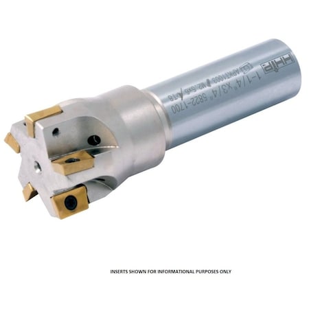 1-1/4" Square Shoulder Coolant-Thru Indexable End Mill