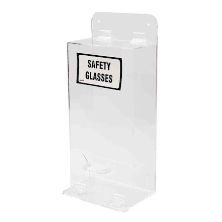 Protective Eyewear Dispenser, Stack Tower, 20 Pairs, Acrylic, 18 in H x 8 in W x 4 in D, Clear