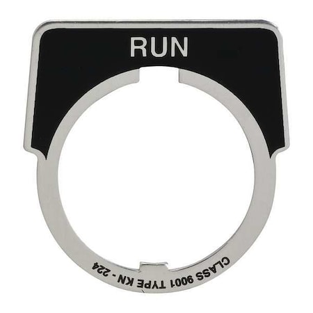 Legend Plate,Half Round,Run,Black