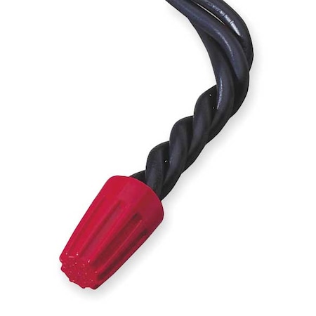 Twist-On Wire Connector, 6 AWG Max, Red, Thermoplastic Polyester Insulation, 600 V, 150 PK