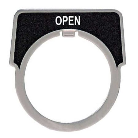 Legend Plate,Half Round,Open,White/Black