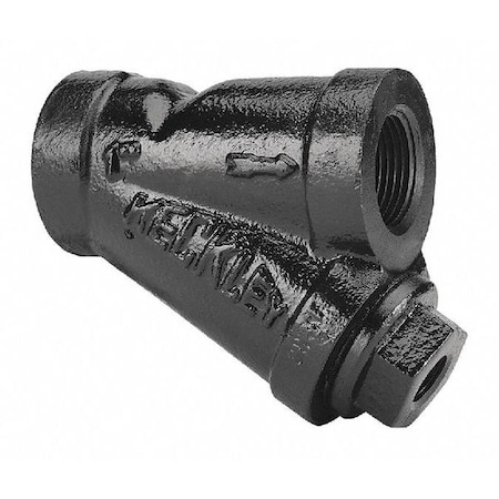 Y Strainer, 1/4" Pipe, Threaded, Cast iron