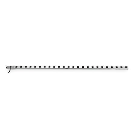 Power Strip, Surge, 24 5-15R, 5-15P, 15 ft., Black/Silver