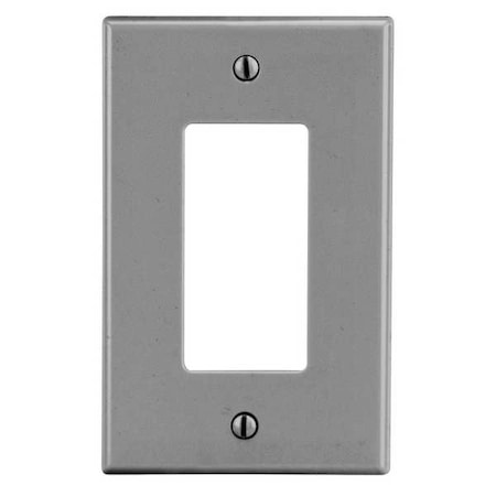 Rocker Wall Plate, Number of Gangs: 1 Plastic, Satin Finish, Graphite