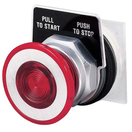 Illuminated Push Button Operator, 30 mm, Red