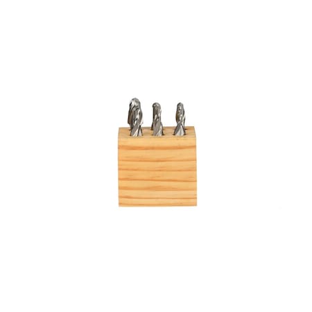 1/8-1/2" 6 Piece 2-Flute M2 Ball Nose End Mill Set