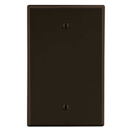 Blank Box Mount Wall Plate, Number of Gangs: 1 Plastic, Satin Finish, Brown