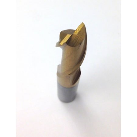 1/8 X 3/8" TiN 2 Flute High Speed Steel Center Cut Single End Mill