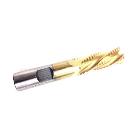 1 X 1 X 2 X 4-1/2" 5 Flute TiN Coated M42 Cobalt Roughing End Mill
