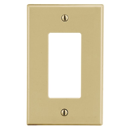 Rocker Wall Plate, Number of Gangs: 1 Plastic, Satin Finish, Ivory