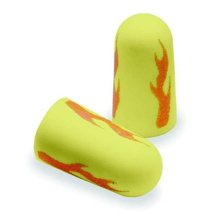 Disposable Uncorded Ear Plugs, E-A-Rsoft Yellow Neons Blasts, Bullet Shape, NRR 33 dB, 200PK