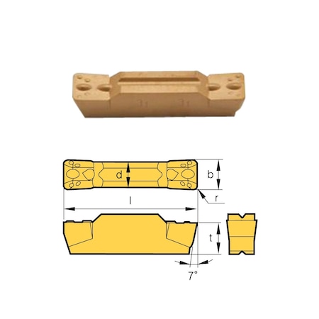 MGMN-400-M Grade BPS253-CVD  Cut-Off & Grooving Insert
